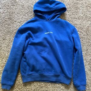 white fox blue leisure hoodie